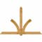 Ekena Millwork Redmond Rough Sawn Timber Gable Bracket, Western Red Cedar, 96"W x 64"H x 2"D x 6"F, 16/12 Pitch GBW096X64X0206RED00RWR - alternate 1